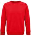03567 Space SOL'S Unisex Space Organic Raglan Sweatshirt Red colour image